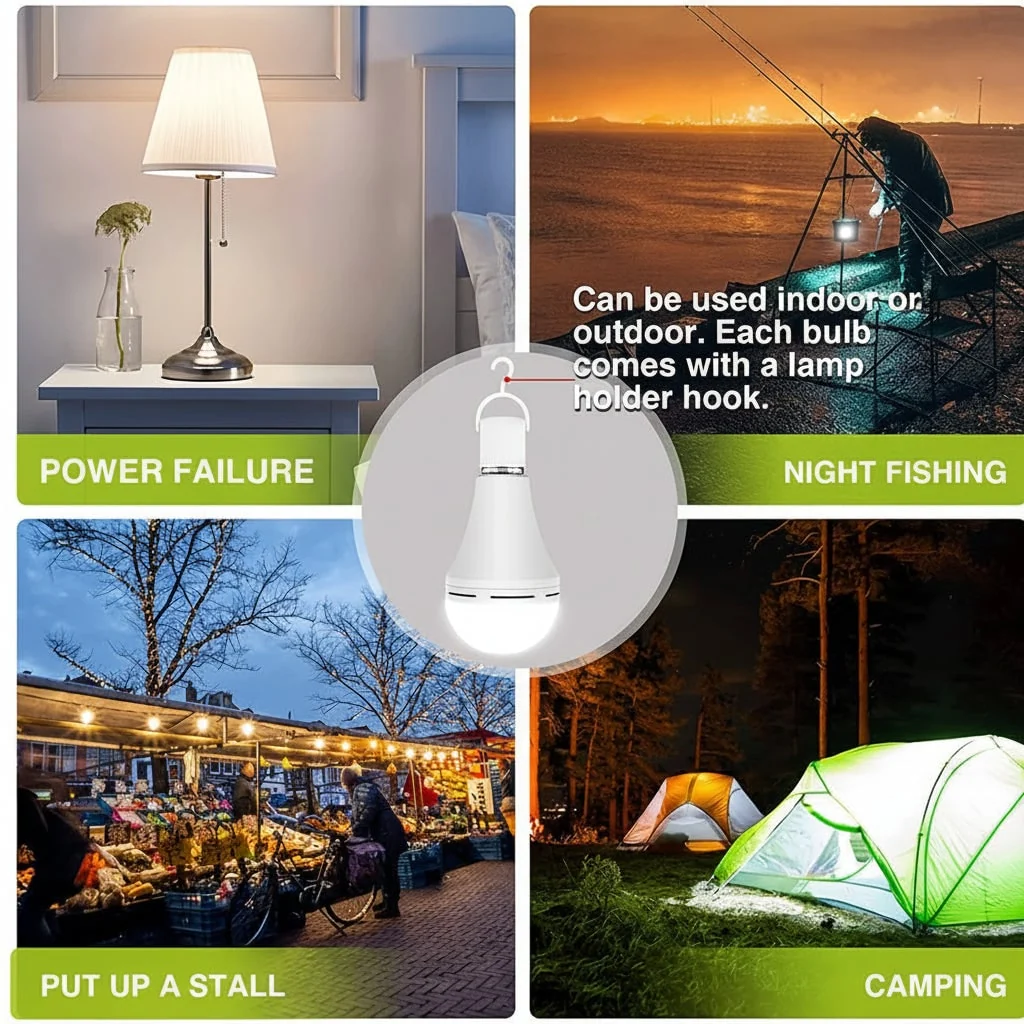 Battery-Powered Light Bulb Emergency Portable Hook Design - Image 2